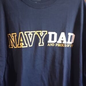 Navy Blue 'Navy Dad' Mens Shirt Size 2X